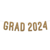 Grad 2024 Graduation Banner By KreateSquare 900 GSM Glitter Banner for University & College Grad Parties Graduation Celebration Decoration